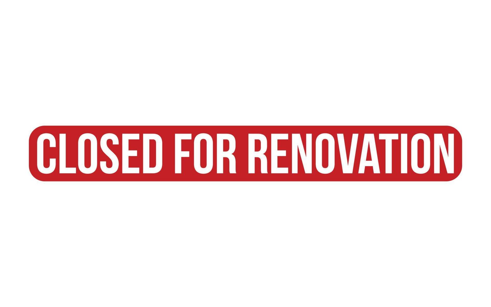 Red Closed for Renovation Rubber Stamp Seal Vector