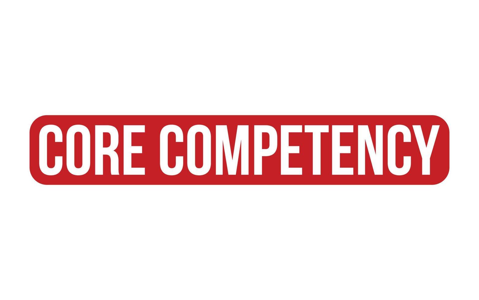 Red Core Competency Rubber Stamp Seal Vector