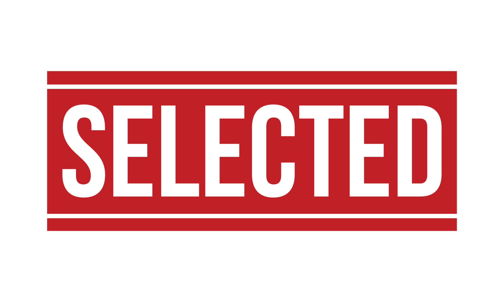 Selected Rubber Stamp Seal Vector 23104524 Vector Art at Vecteezy