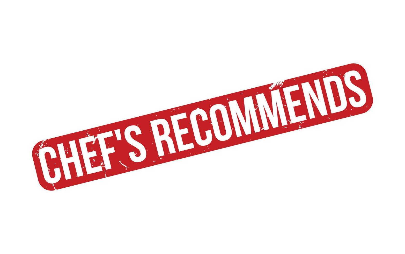 Chefs recommends Rubber Stamp Seal Vector