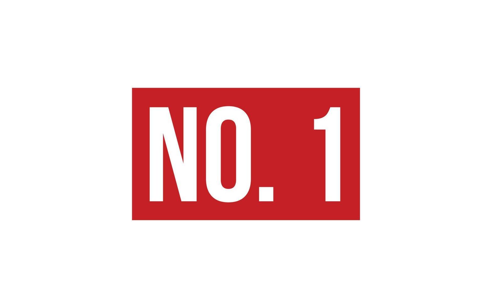 No 1 Rubber Stamp Seal Vector