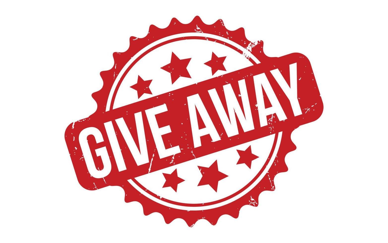 Give Away Rubber Stamp Seal Vector