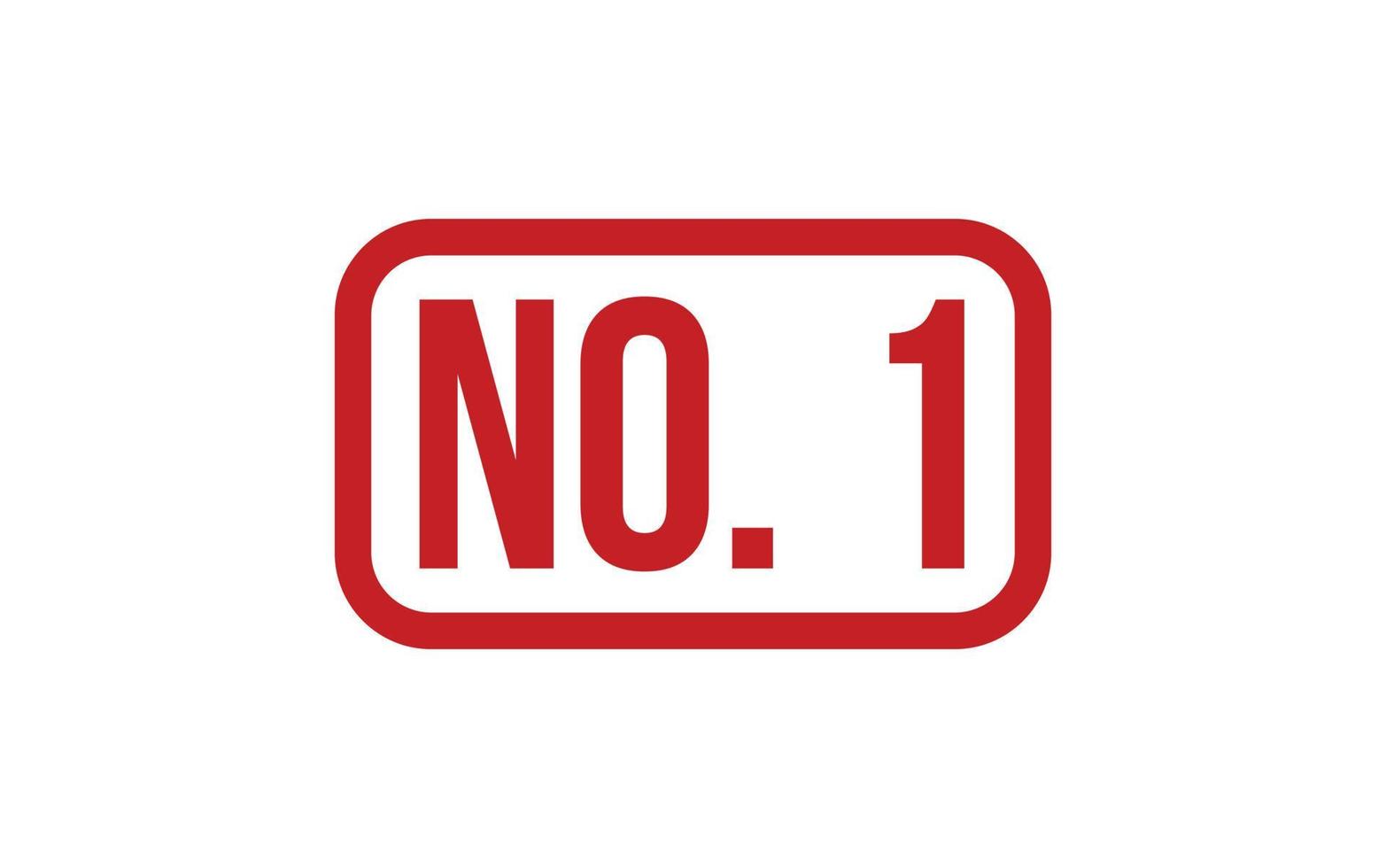 No 1 Rubber Stamp Seal Vector