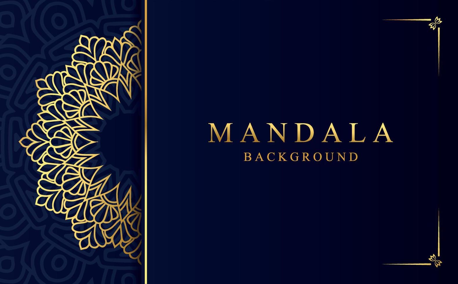 Golden mandala design background vector illustration