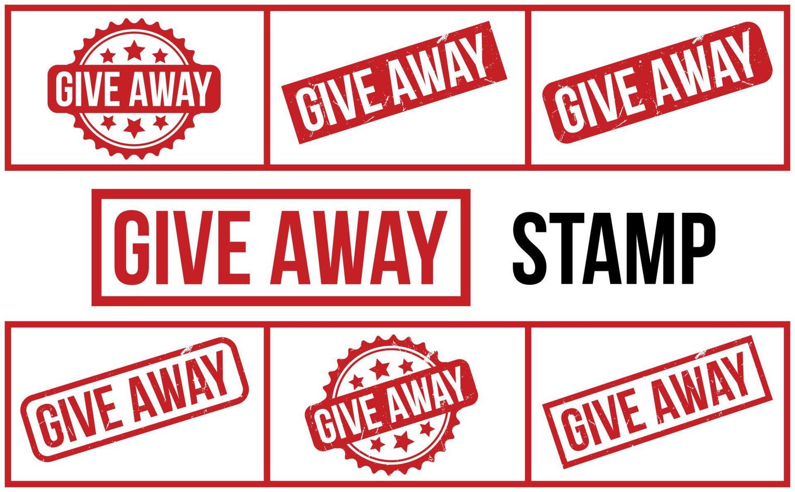 Give Away Rubber Stamp set Vector