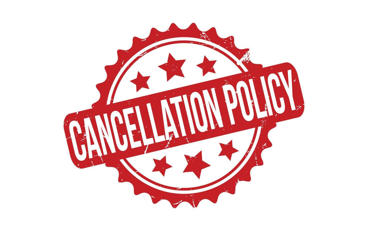 Cancellation Policy rubber grunge stamp seal vector