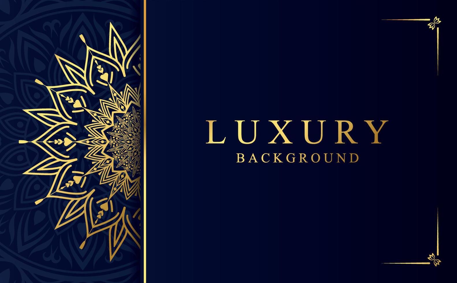 Islamic mandala background in gold color vector