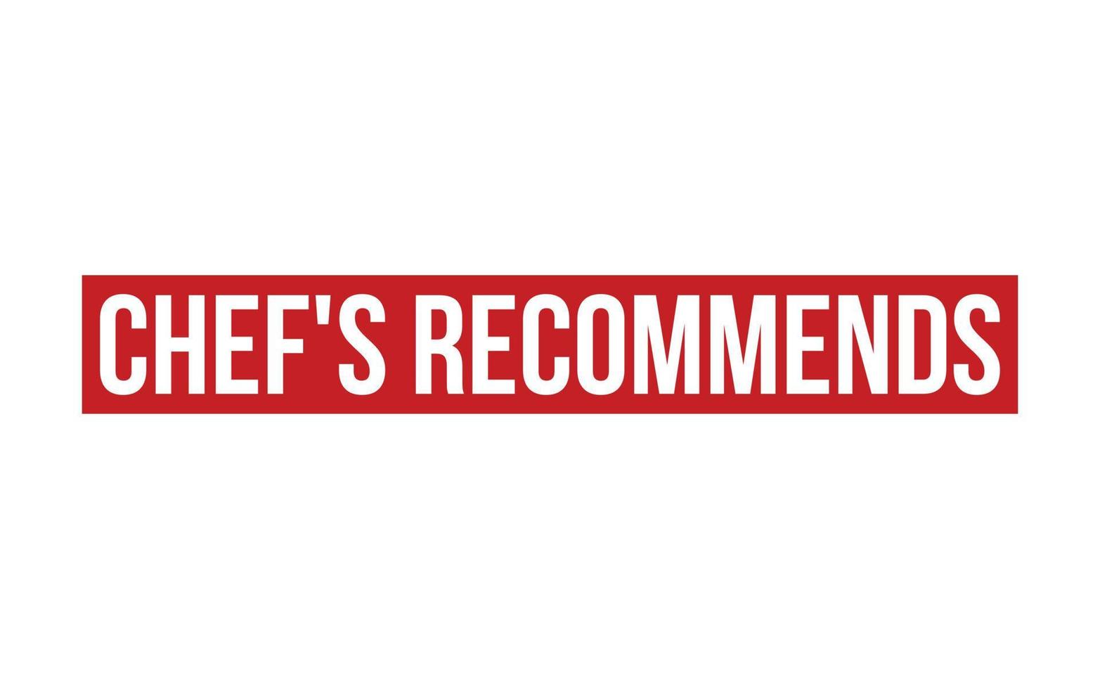 Chefs recommends Rubber Stamp Seal Vector