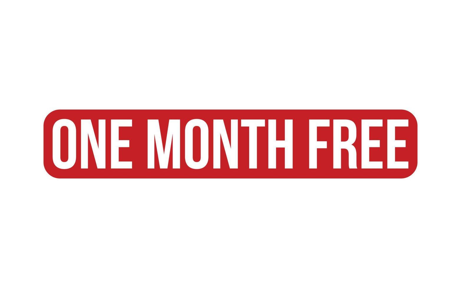 One Month Free Rubber Stamp Seal Vector