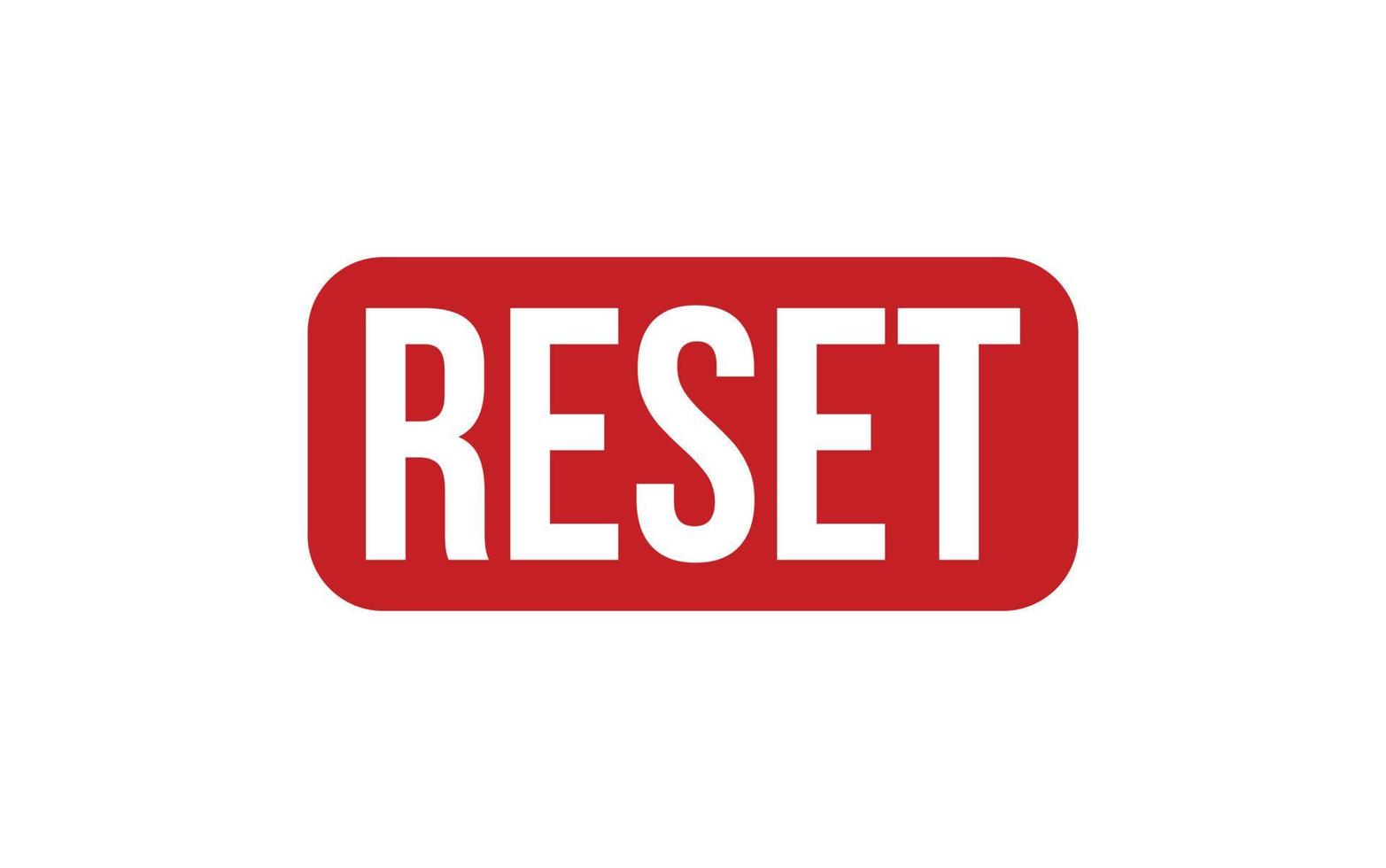Reset Rubber Stamp Seal Vector