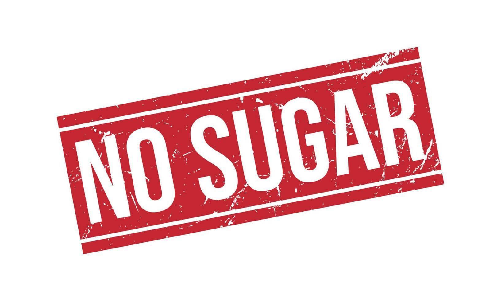 No Sugar Rubber Stamp Seal Vector