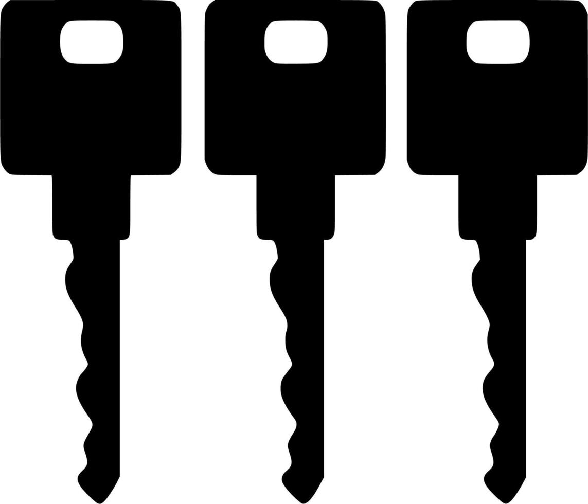 vector silueta de llave en blanco antecedentes