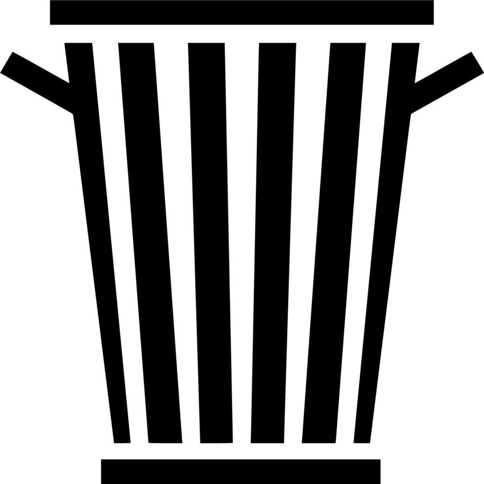 Vector silhouette of trash disposal on white background