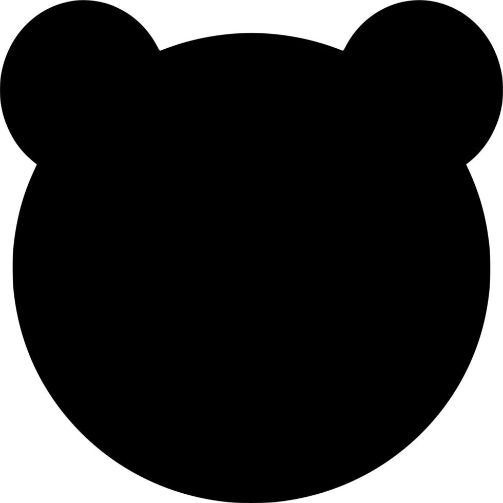 Vector silhouette of bear on white background