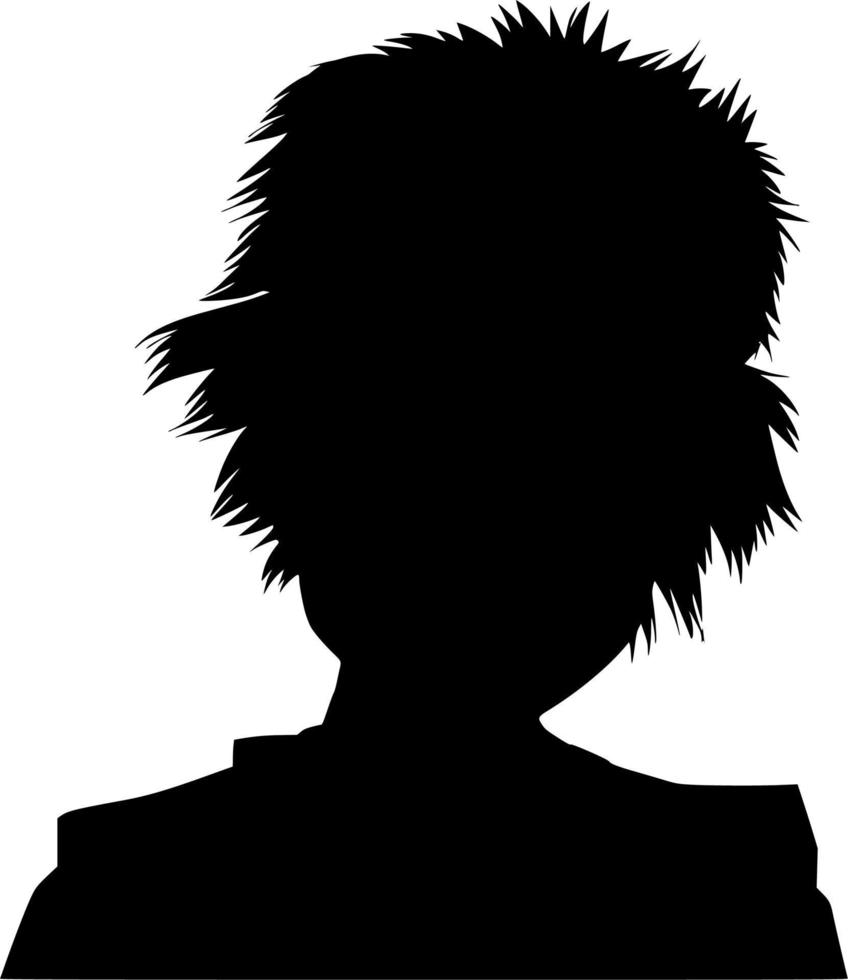 Vector silhouette of boy on white background