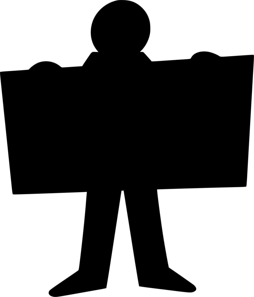 Vector silhouette of demonstration on white background