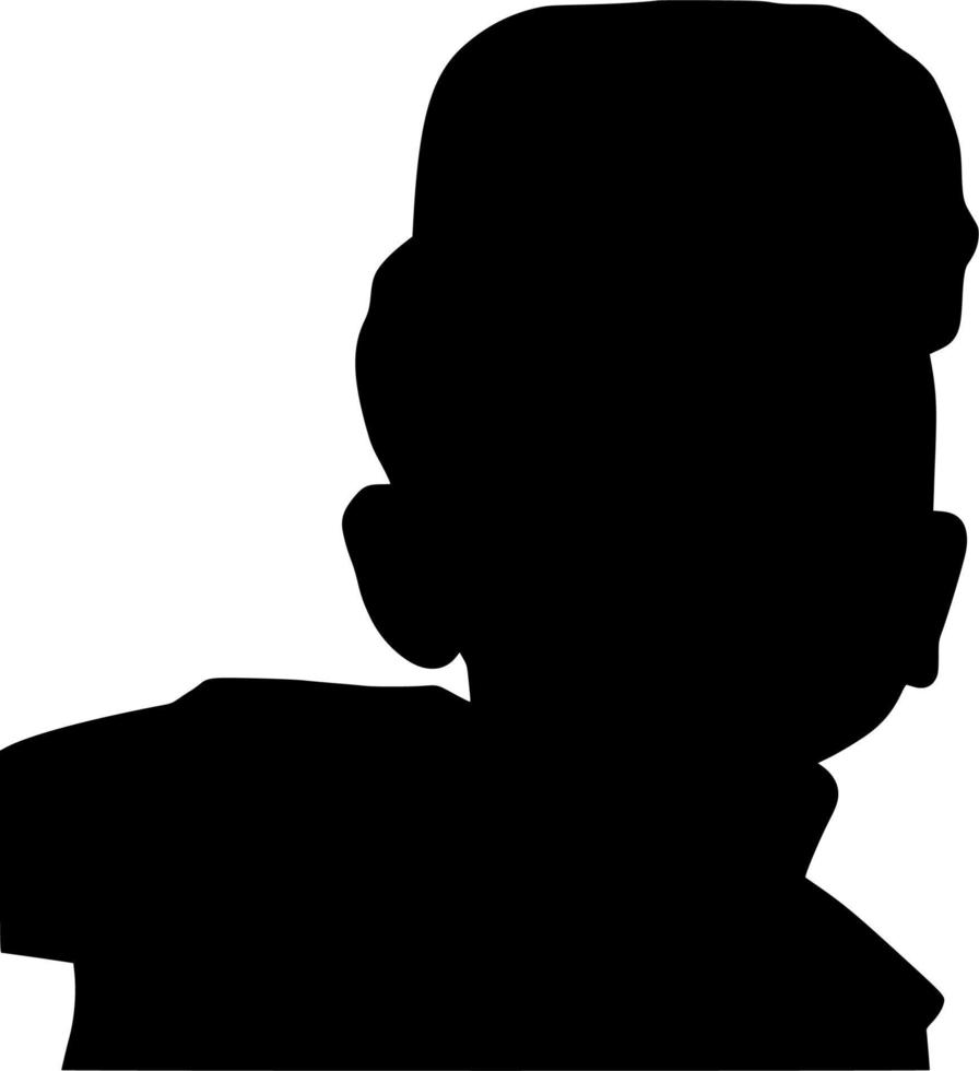 Vector silhouette of boy on white background