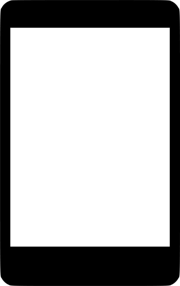 Vector silhouette of smartphone on white background