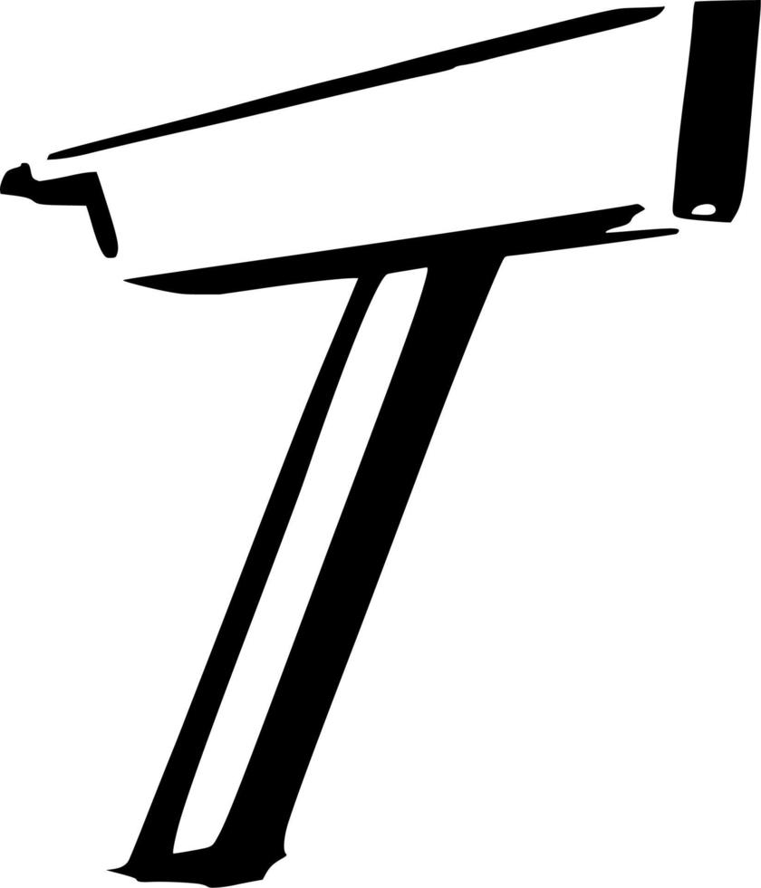 Vector silhouette of signpost on white background