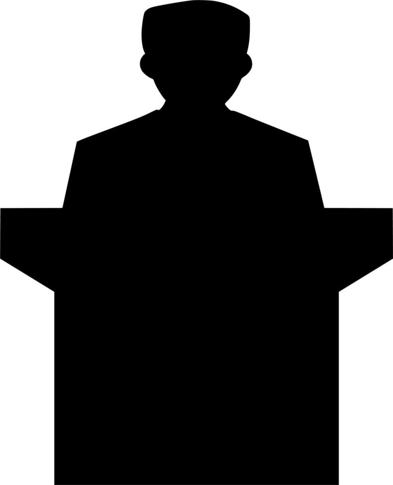 Vector silhouette of conference on white background