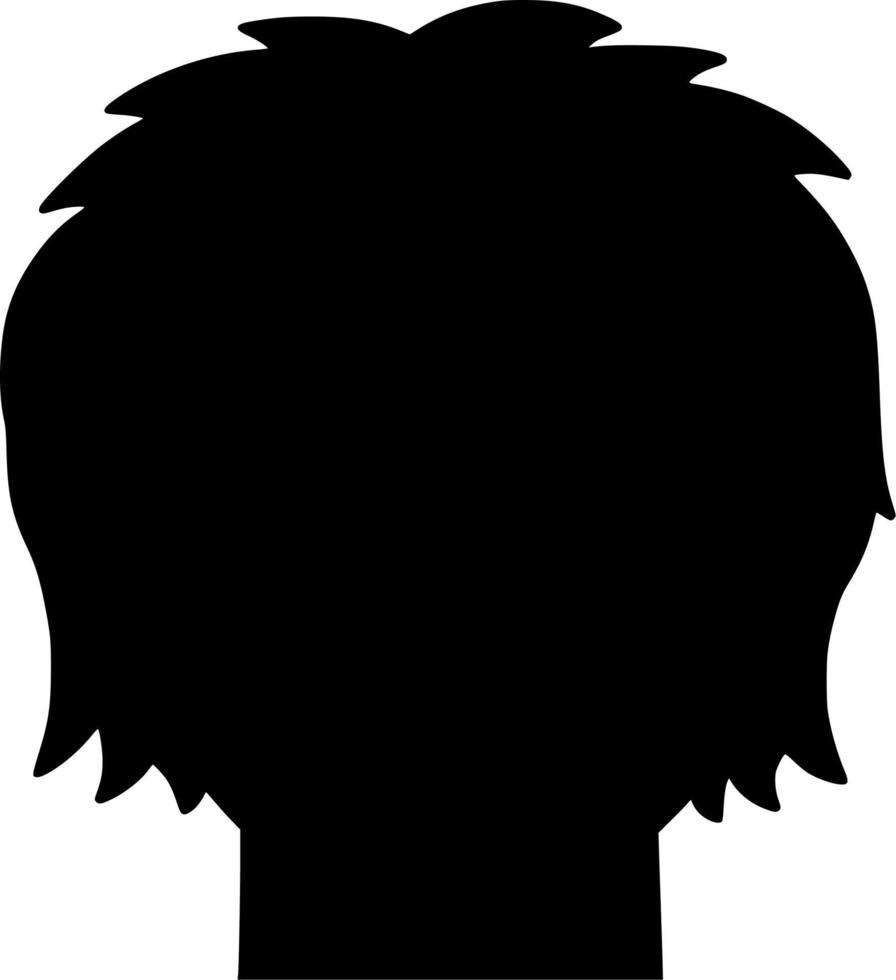 Vector silhouette of boy on white background