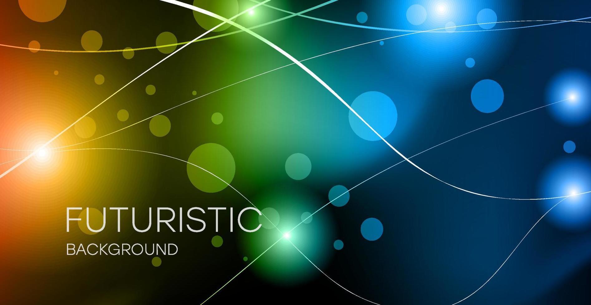 Abstract vector background with multicolored waves and spheres, vector illustration. The multipurpose design can be used as a cover. Bright multi-colored illustration for a nightclub.