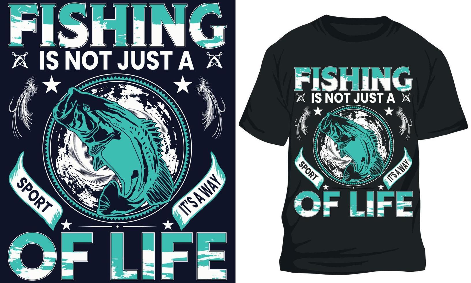 pescar es no sólo un deporte eso s un camino de vida. pescar camiseta diseño vector