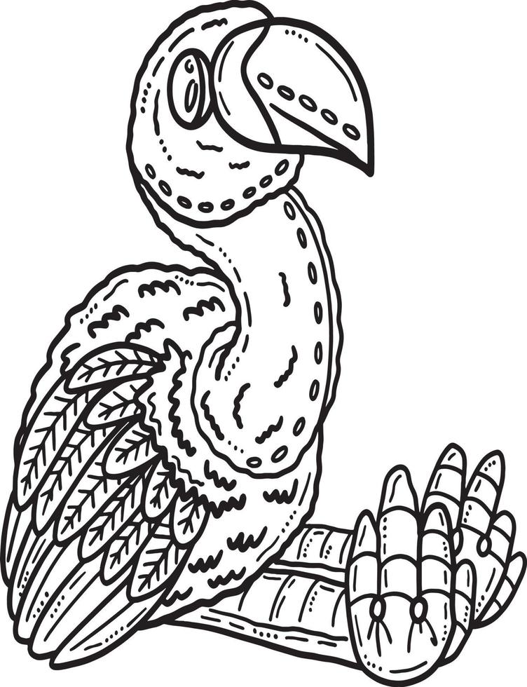 Flamingo Toy Isolated Coloring Page for Adult vector