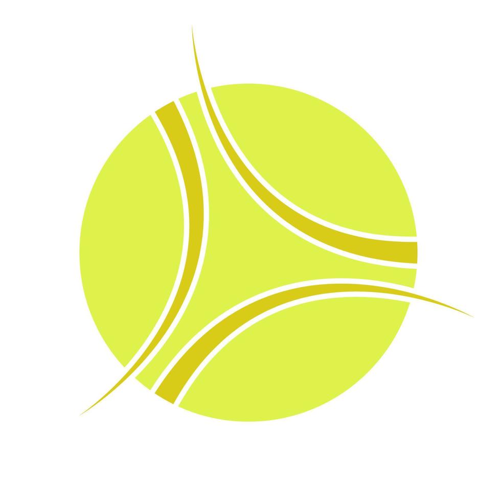 Tennis logo ball club, logotype banner label tennis sport green vector