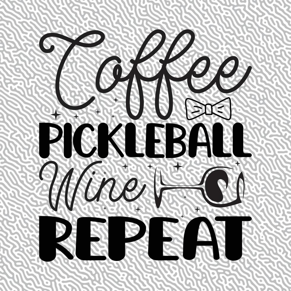 café pickleball vino repetir vector