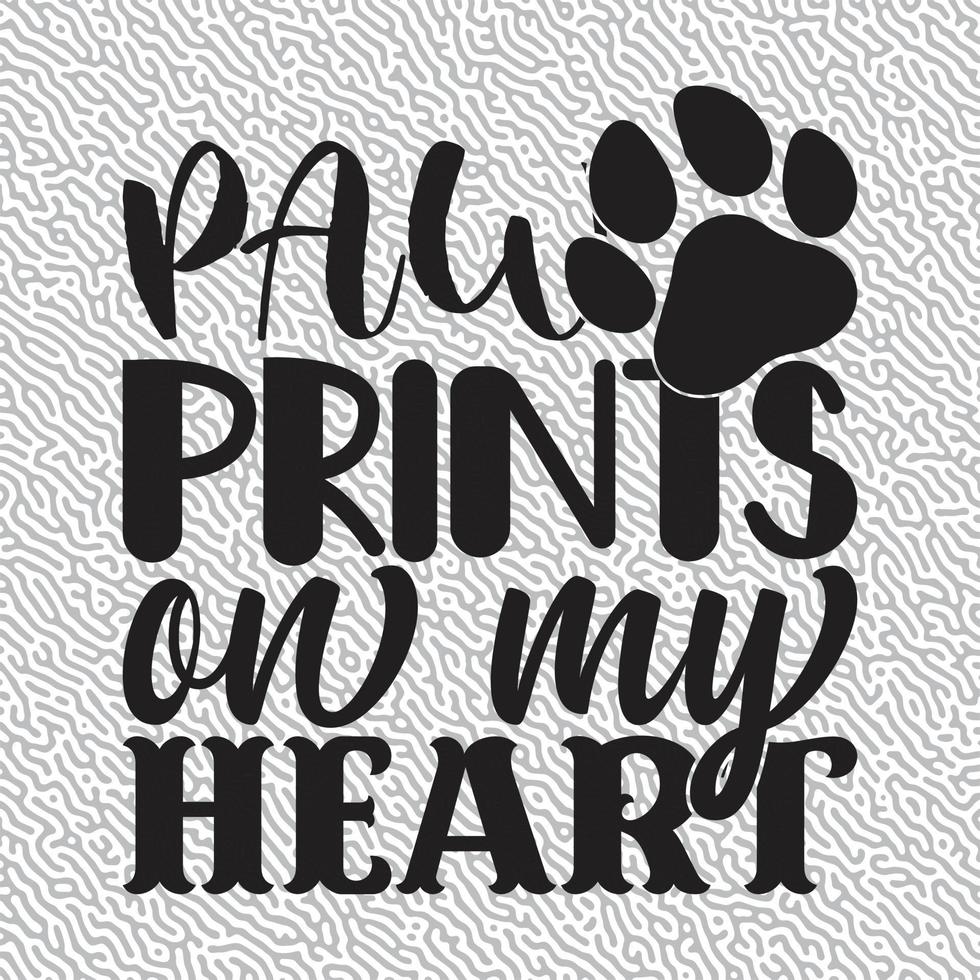 Paw Prints on My Heart vector