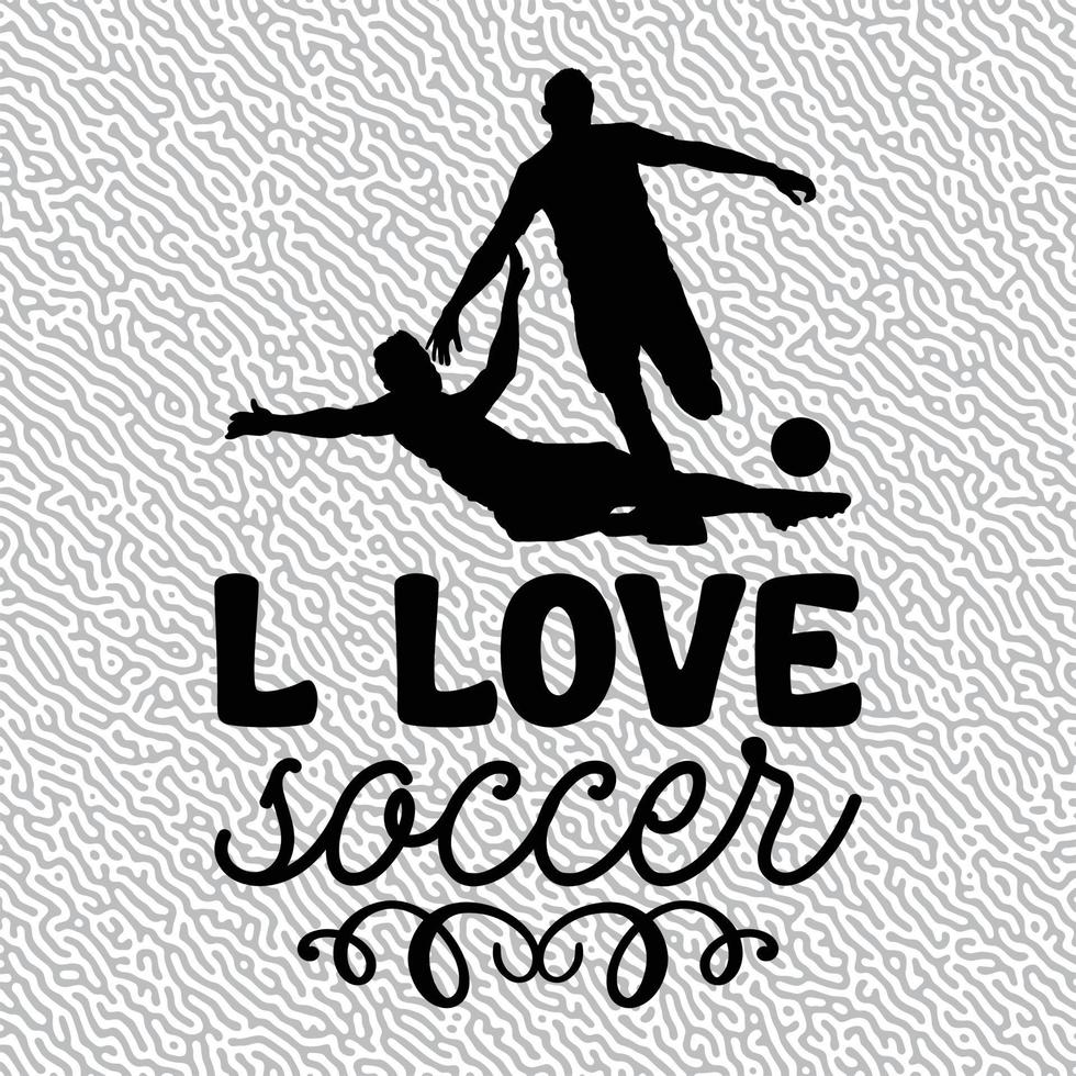 l love soccer vector