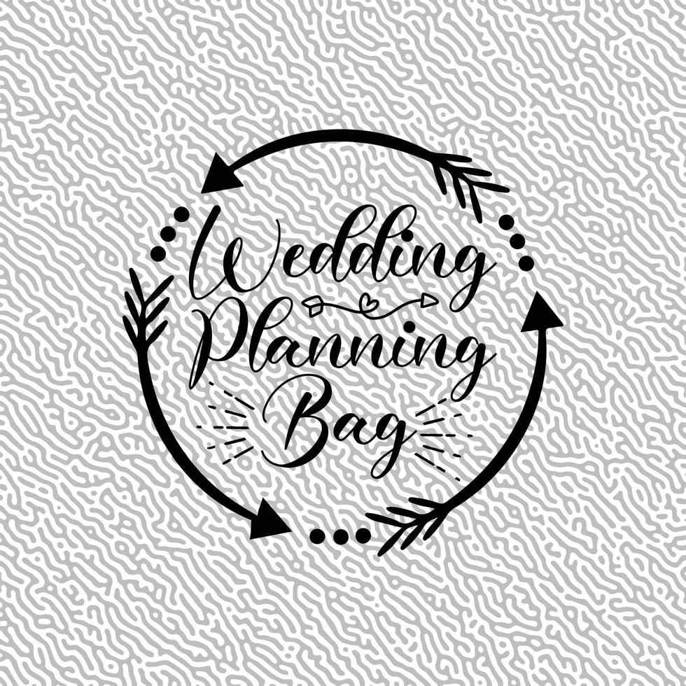 Wedding Planning Bag vector