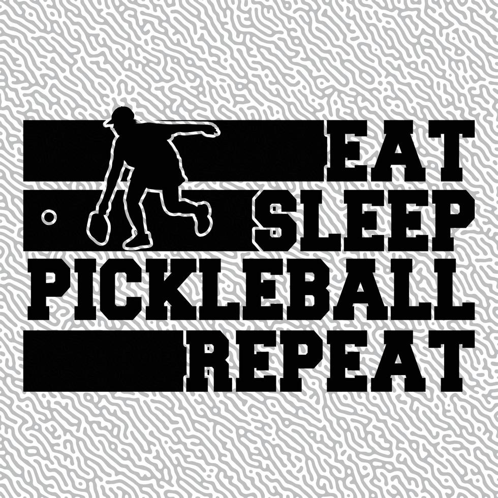 comer dormir pickleball repetir vector