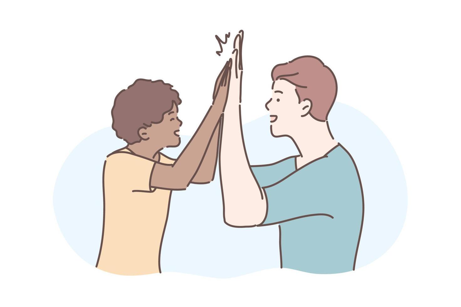 Friendship, informal greeting concept vector