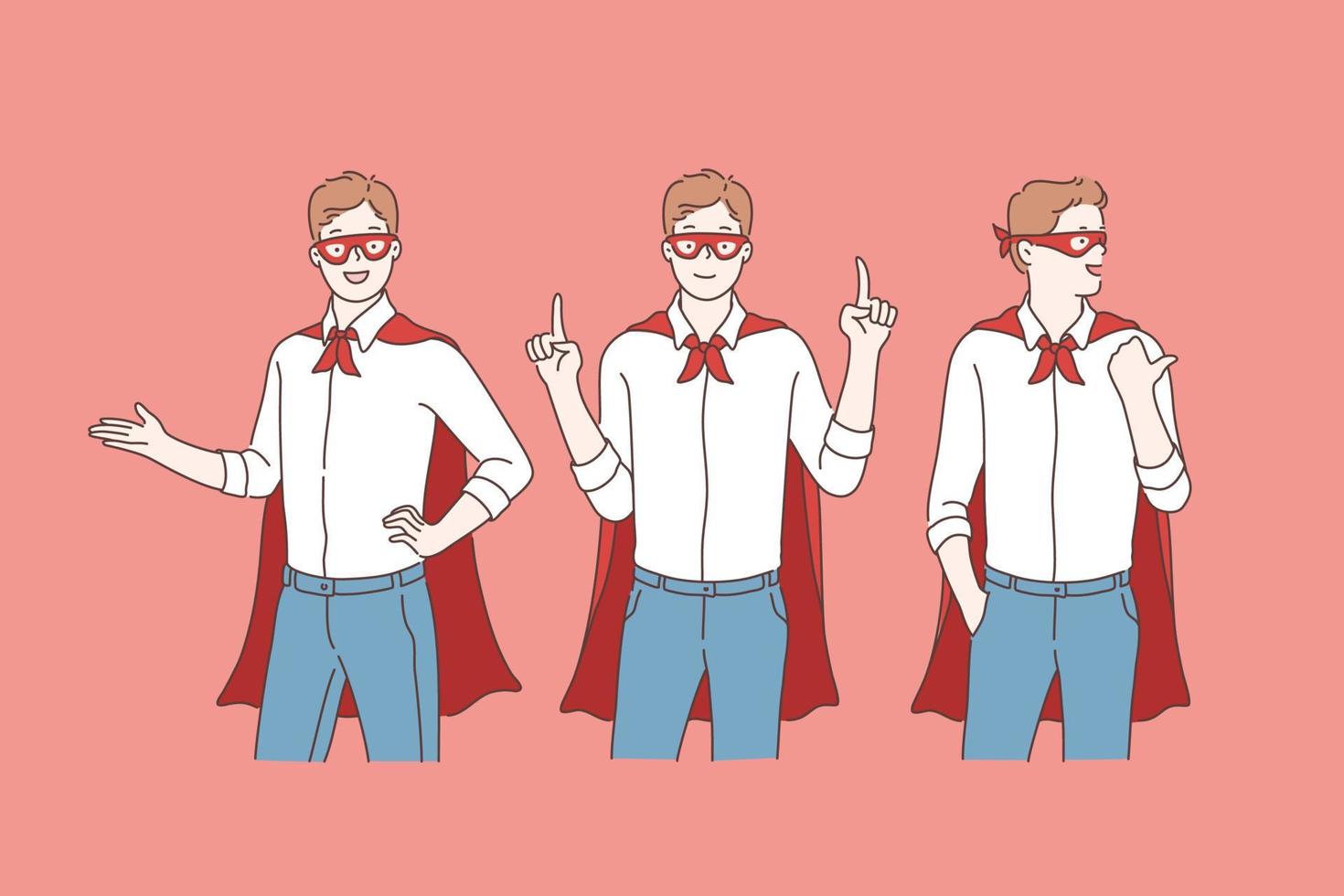 Business super hero or promotion. vector