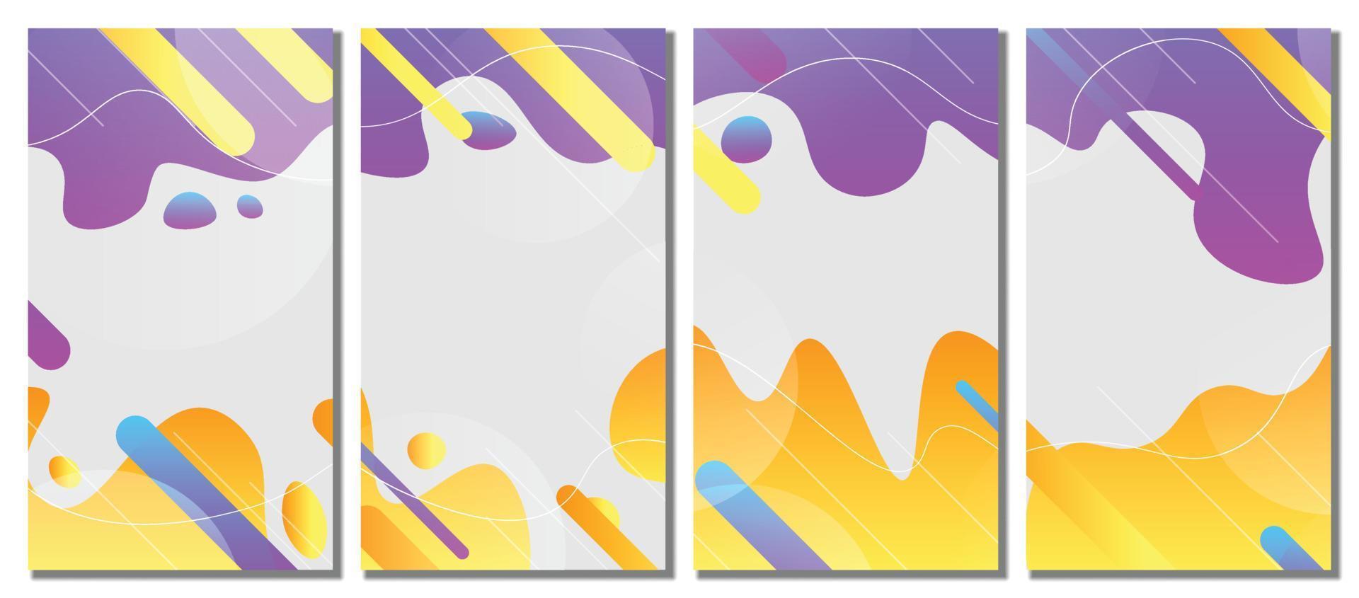 Abstract modern template set background. vector