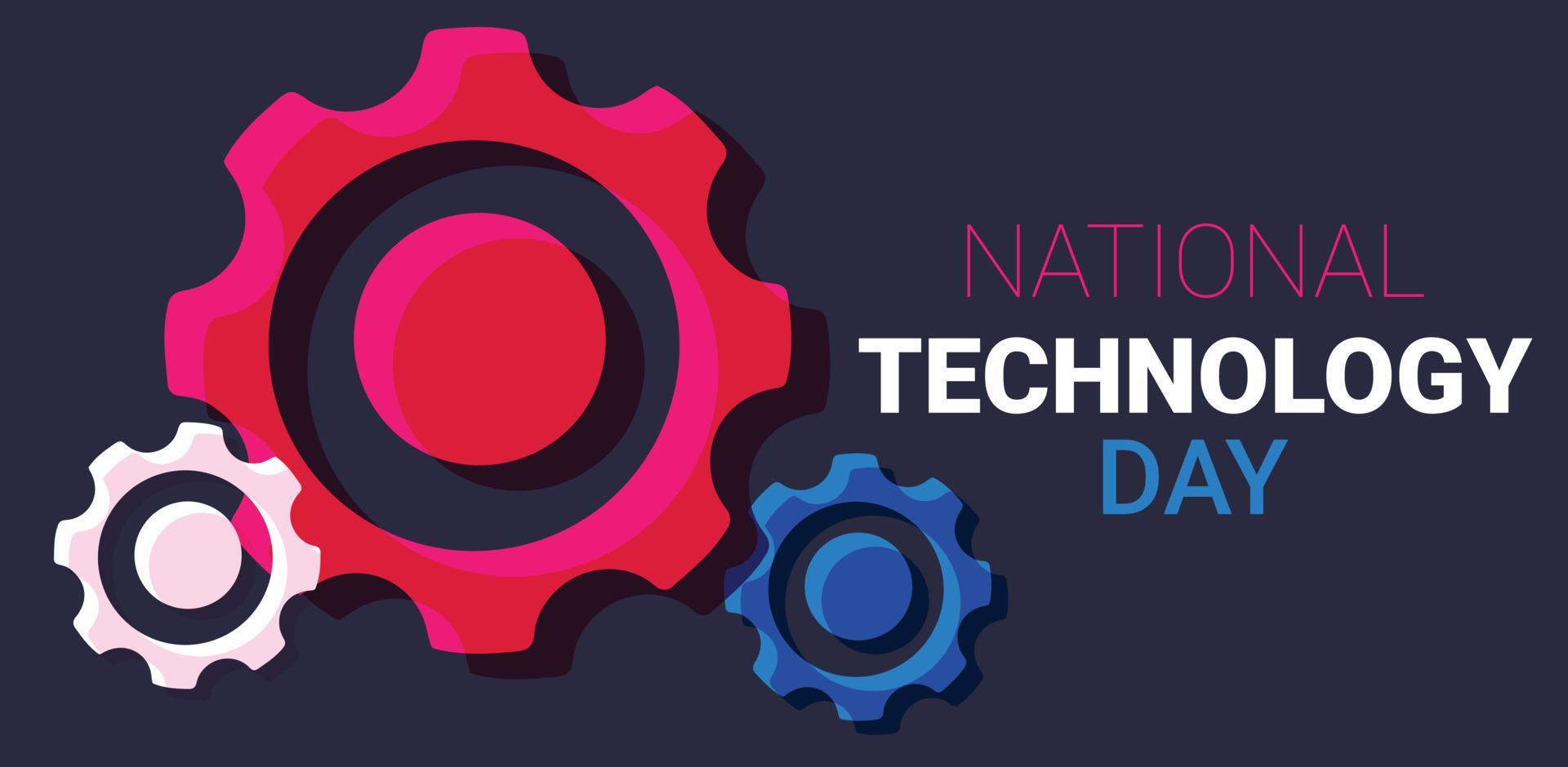 National technology day. Template for background, banner, card, poster