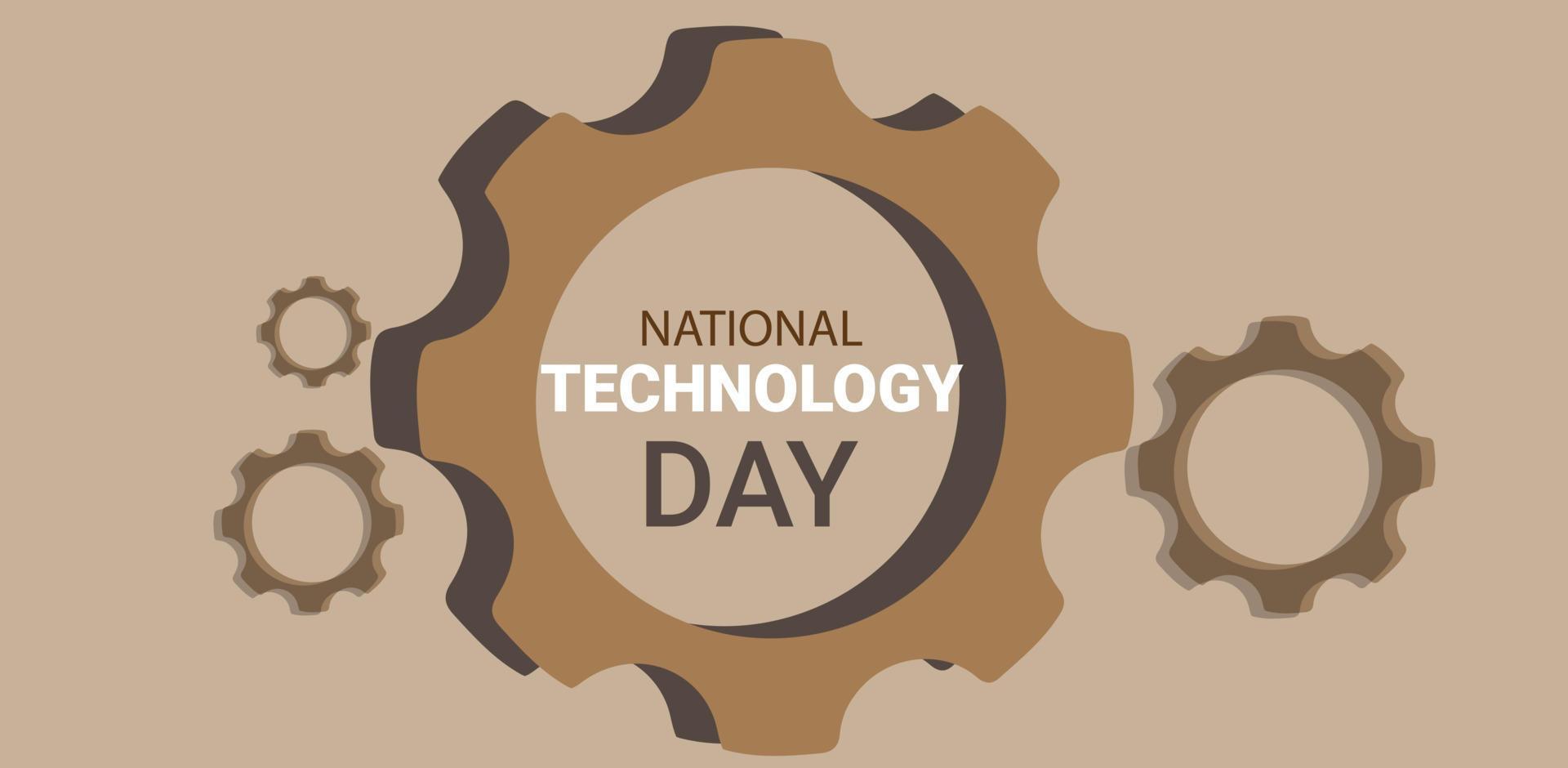 National technology day. Template for background, banner, card, poster. vector illustration.