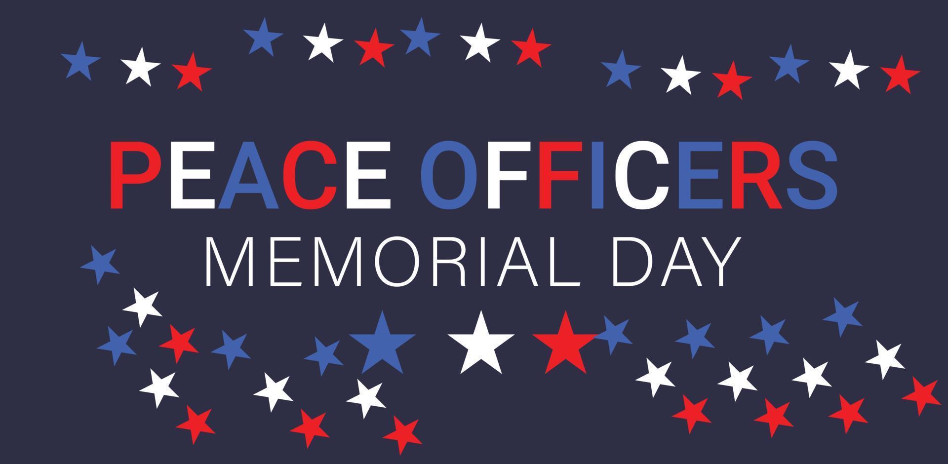 Peace Officers Memorial Day. Template for background, banner, card, poster. vector illustration.