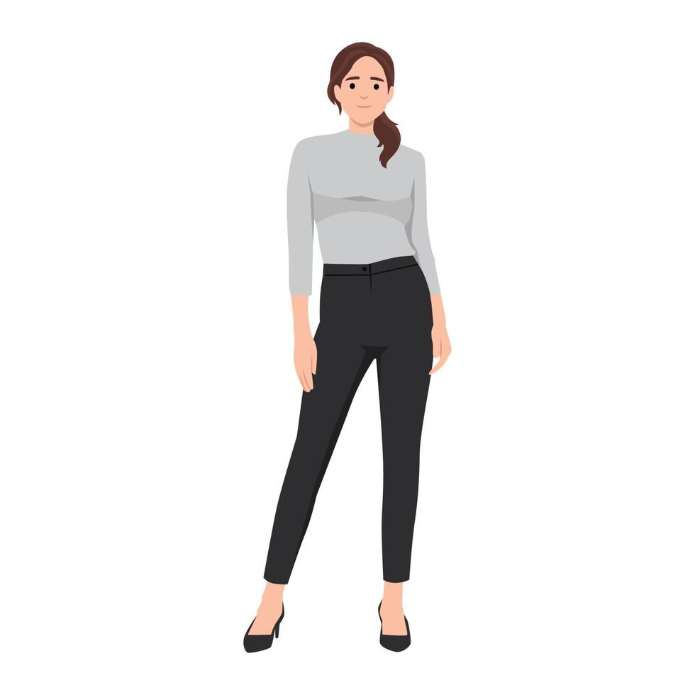 Beautiful young women in fashion clothes. Detailed female characters with accessories vector