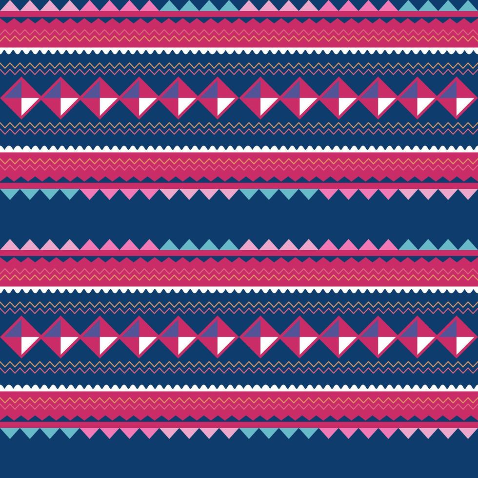 Thailand hill tribe seamless pattern and background, flat vector. vector