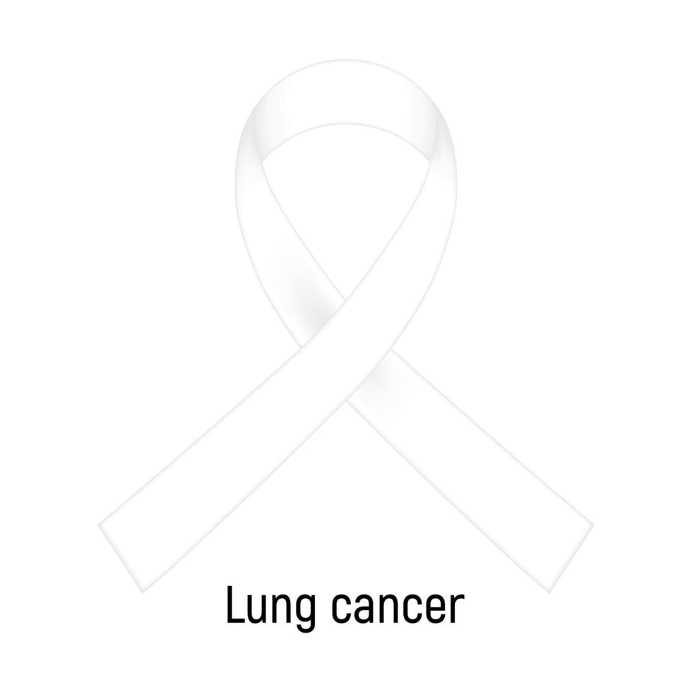 Cancer Ribbon. Lung cancer. Vector illustration.