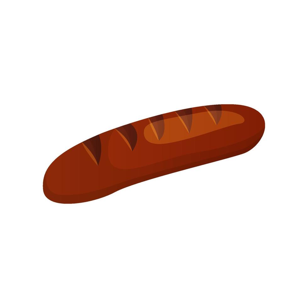 Fast food ingredient grilled meat sausage piece. Street takeaway cafe, cooking, junk food. King size, classic american traditional cartoon snacks meals. for banner, poster, menu, flyer vector