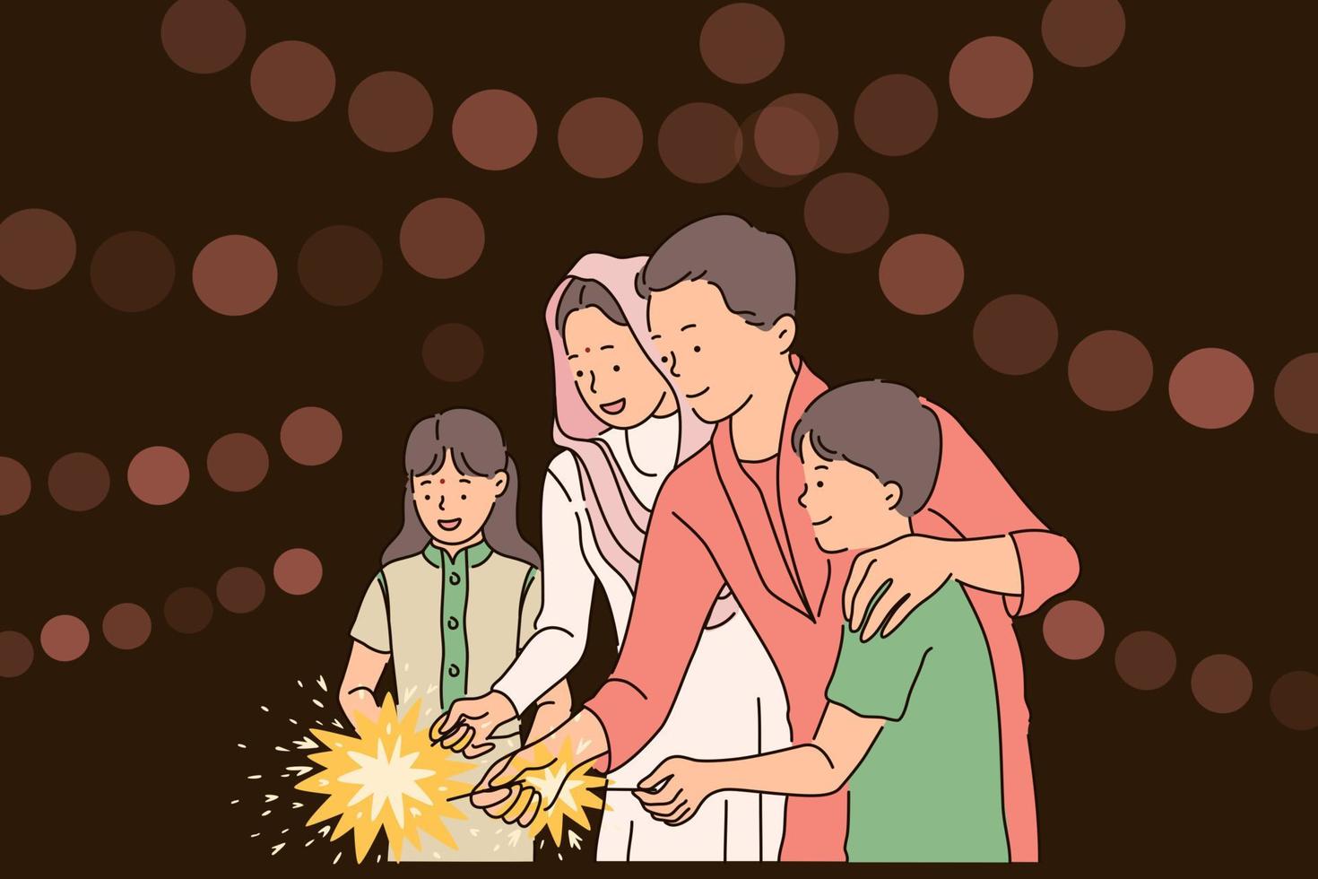 Diwali or Deepawali festival concept. vector
