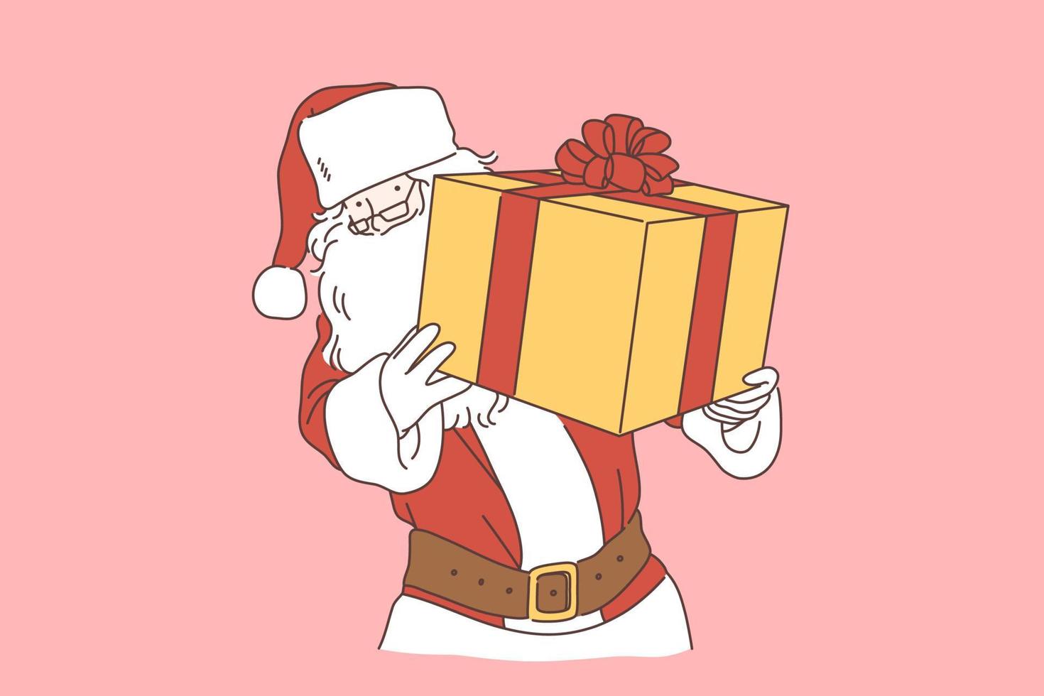 Christmas gift, New Year surprise concept vector