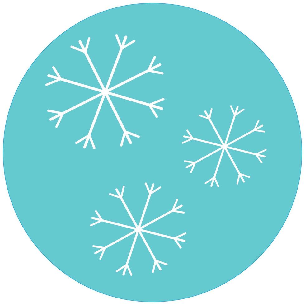 Snowflake icon label vector