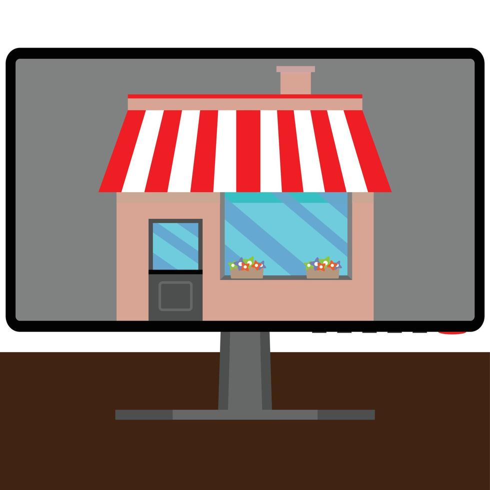 Online shop concept vector