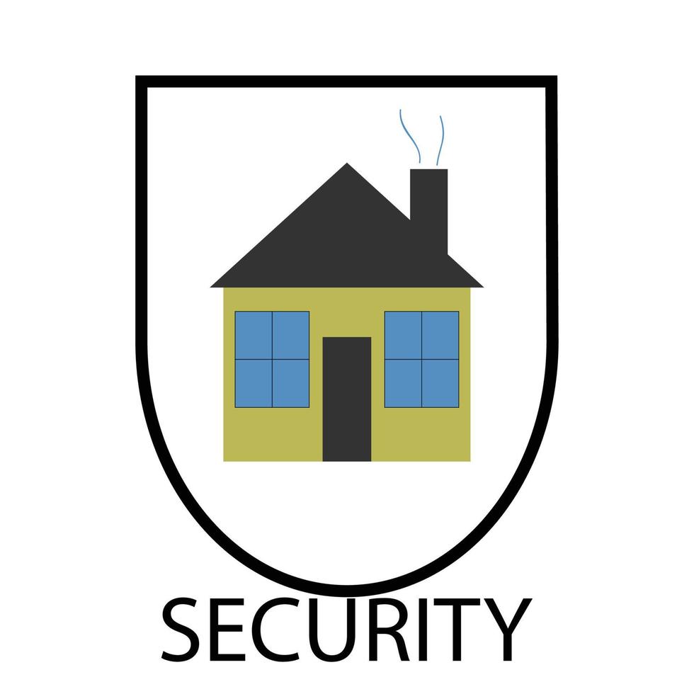 Secutity home icon vector