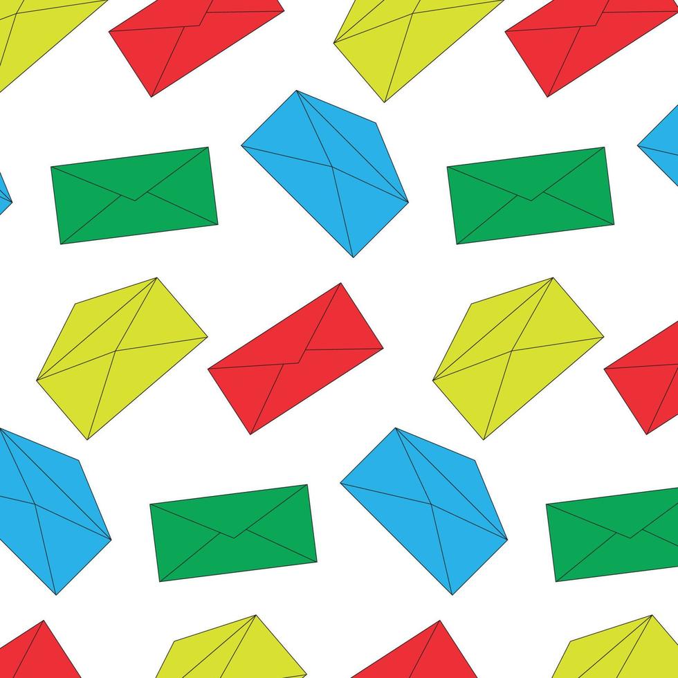 Envelope mail color pattern seamless vector